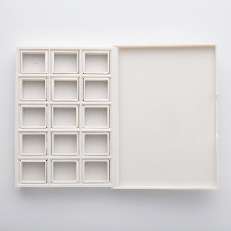 DANIEL SMITH Hand Poured Watercolor, Half Pans, Ultimate Mixing Set with 15 Watercolor Half Pans, 15 Empty Half Pans, 2 Plastic Travel Cases (total 32 pieces) 285650009 - Image 3